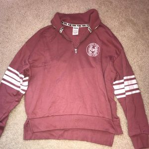 victoria secret pink quarter zip